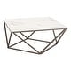 preview thumbnail 4 of 8, Tintern Coffee Table White & Antique Brass