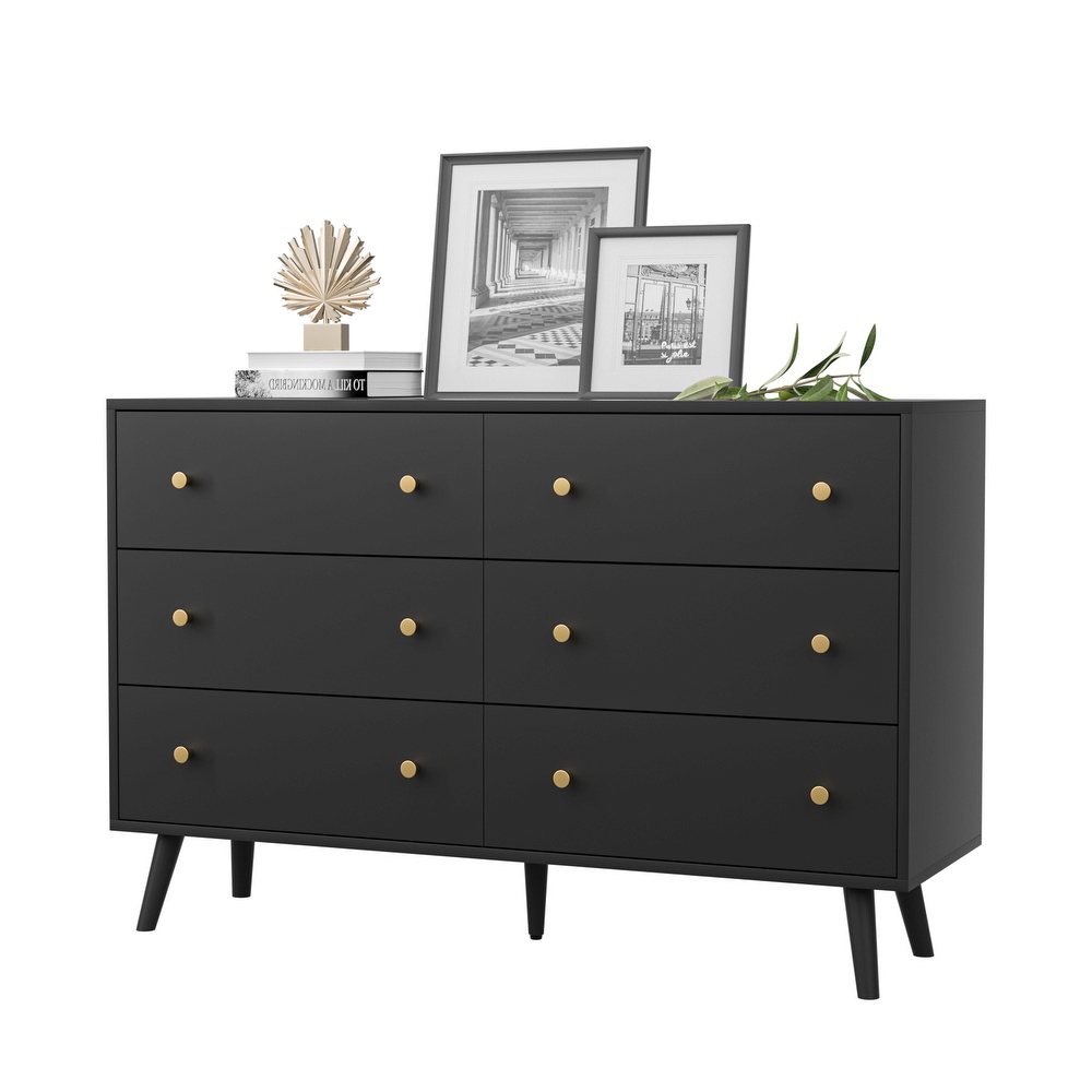 Black deals wood dresser