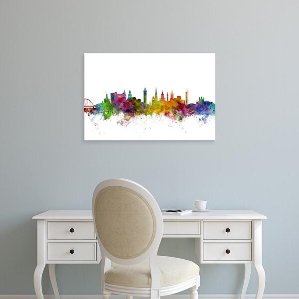 Easy Art Prints Michael Tompsett's 'Glasgow Scotland Skyline' Premium Canvas Art
