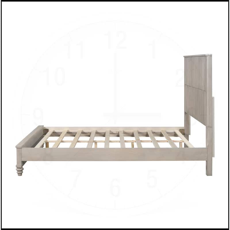 Solid Wood Bed Frame with Headboard