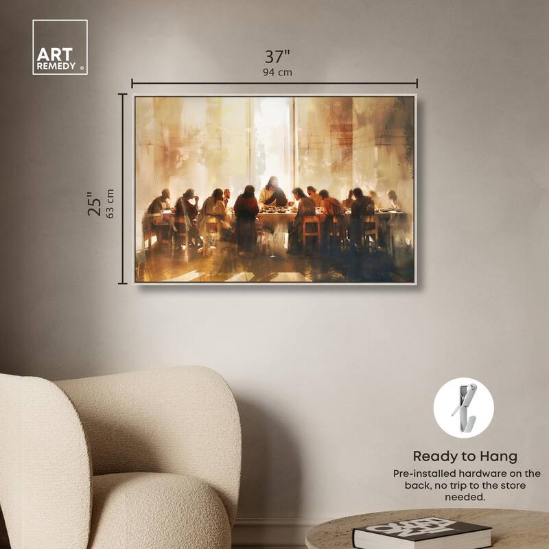 Supper in His Light Canvas by Art Remedy