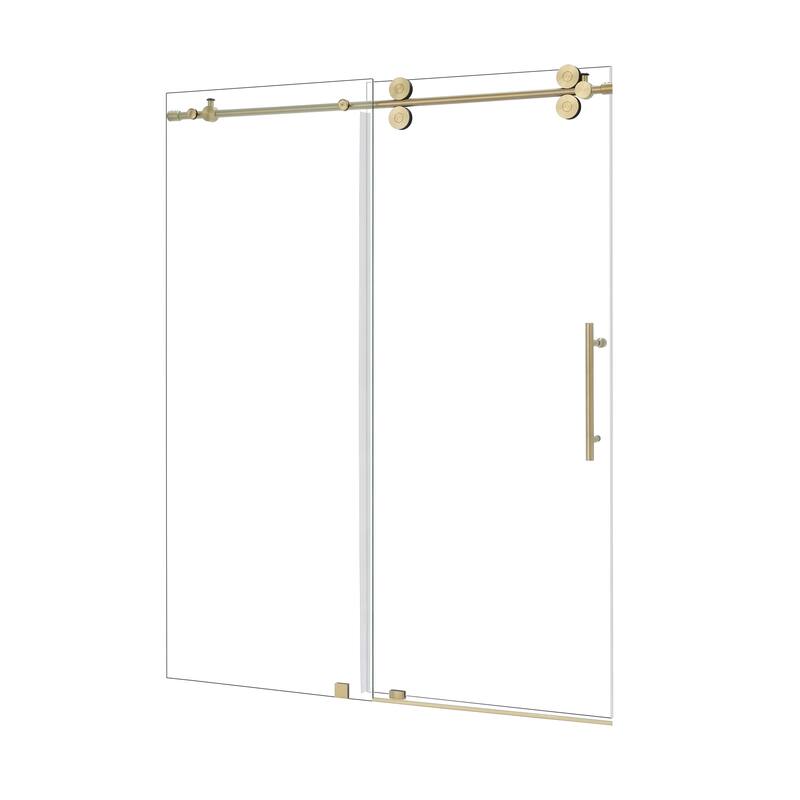 Altair Lazaro Single Sliding Frameless Shower Door with Clear Glass