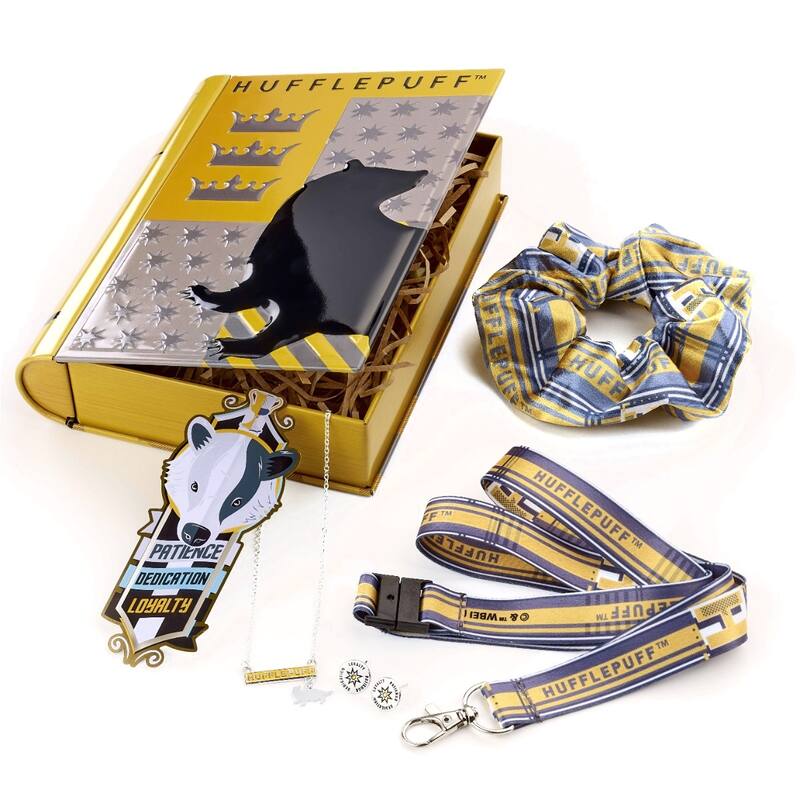 Harry Potter Hufflepuff House Tin Gift Set With Lanyard, Jewelry and More