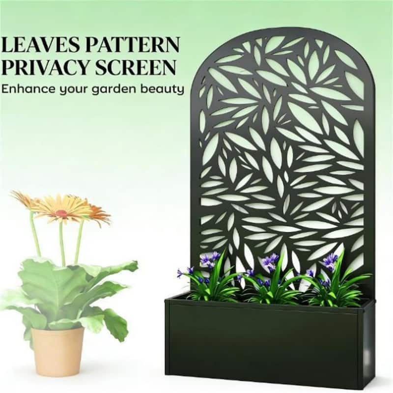 Metal Garden Bed, Plant Rack, Black