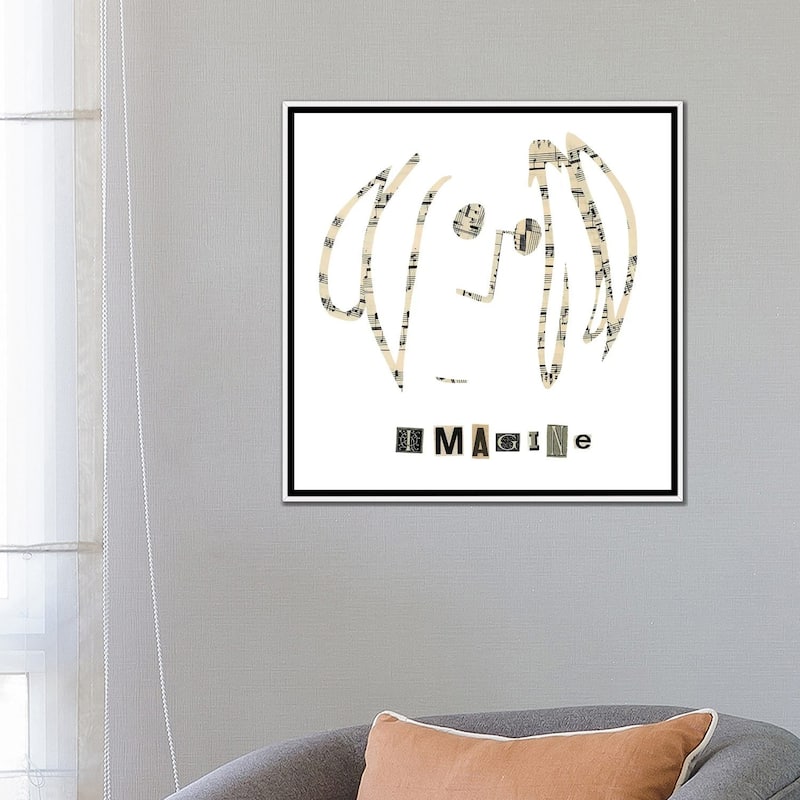 iCanvas "Imagine John Lennon" by Paper Cutz Framed Canvas Print