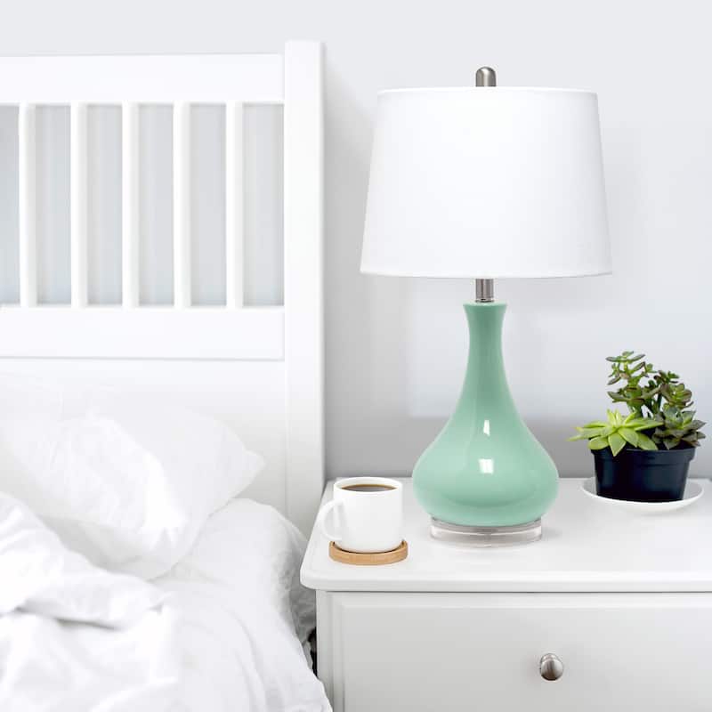 Lalia Home Droplet Table Lamp with Fabric Shade