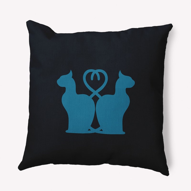 Halloween Cats Accent Pillow - Unreal Teal - 20" x 20"