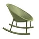 preview thumbnail 38 of 45, Set of 2 Mid-Century Modern Rocking Lounge Chairs - Egg-Shaped Breathable Plastic Seat with Durable Plastic Base, Accent Seating