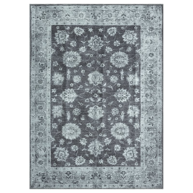 Legacy Petra Traditional Bordered Washable Area Rug