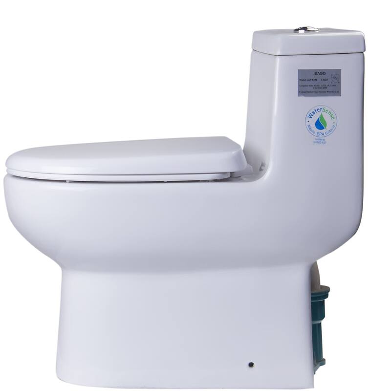 Eago 1.1 / 1.6 GPF Dual Flush One Piece Elongated Toilet - Includes