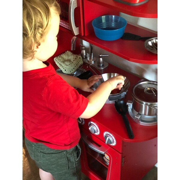 kidkraft retro kitchen red