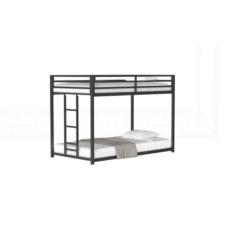 Sturdy and Versatile Metal Twin Over Twin Bunk Bed for All Ages