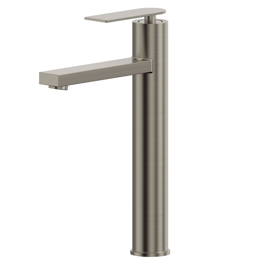 GRANDJOY High-Arc Bathroom Vanity Faucet, Single Hole Installation
