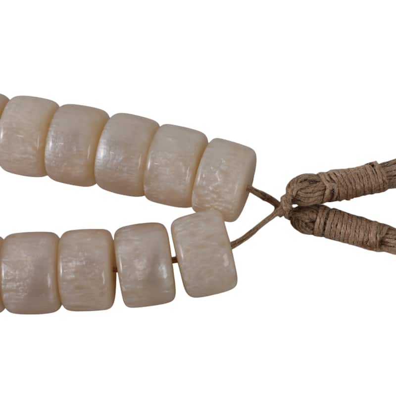 Resin Jute Decorative Beads Tassel Accents Featuring Woven Detailing