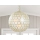preview thumbnail 23 of 56, Capiz Honeycomb Globe Pendant Light 20.0"L x 20.0"W x 19.0"H - Gold