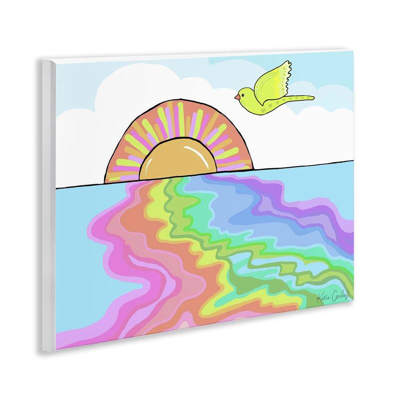 Stupell Swirling Rainbow Sea Reflection Wall Plaque Art Design By Katie Conley