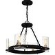 preview thumbnail 1 of 5, Gloucester 4-Light Matte Black Chandelier