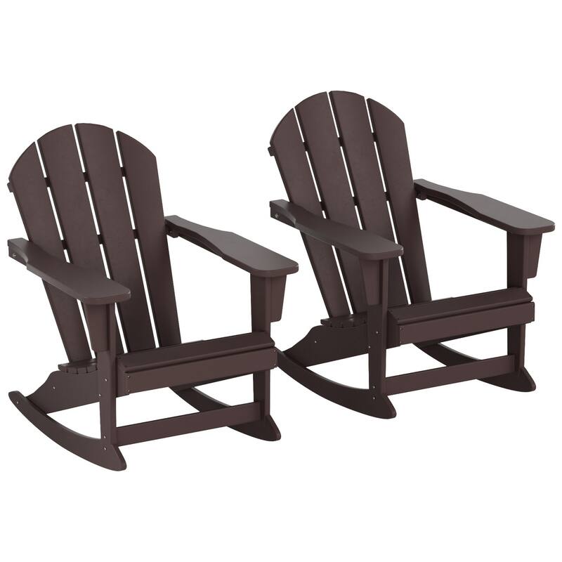Polytrends Laguna Hdpe All Weather Outdoor Patio Rocking Chair (Set of 2)