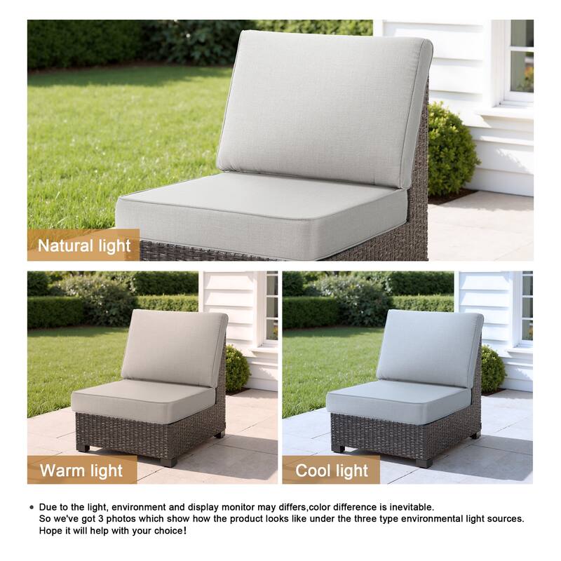 Outdoor 4.7" Thick Sunbrella Cushion Set with Back and Seat Cushions