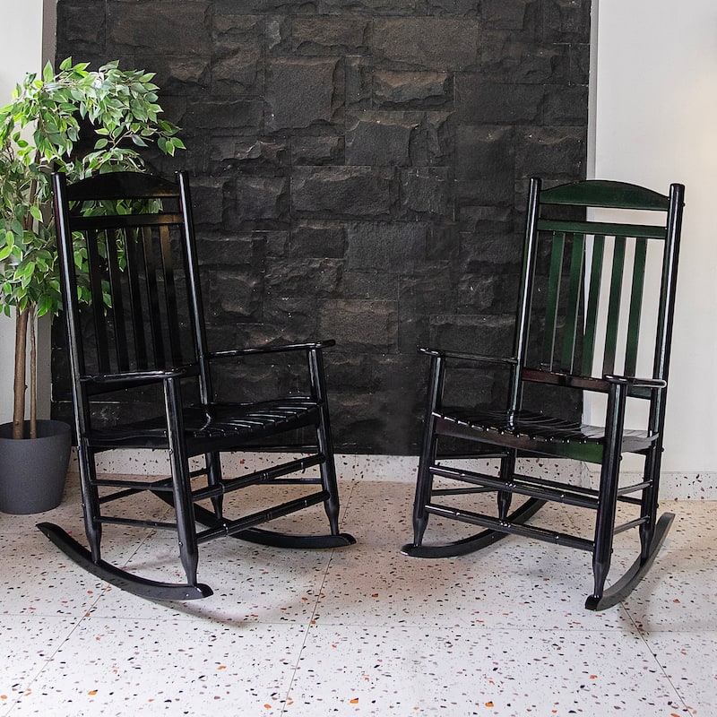 Cambridge Casual Bristol 2-piece Outdoor Rocking Chair - Black