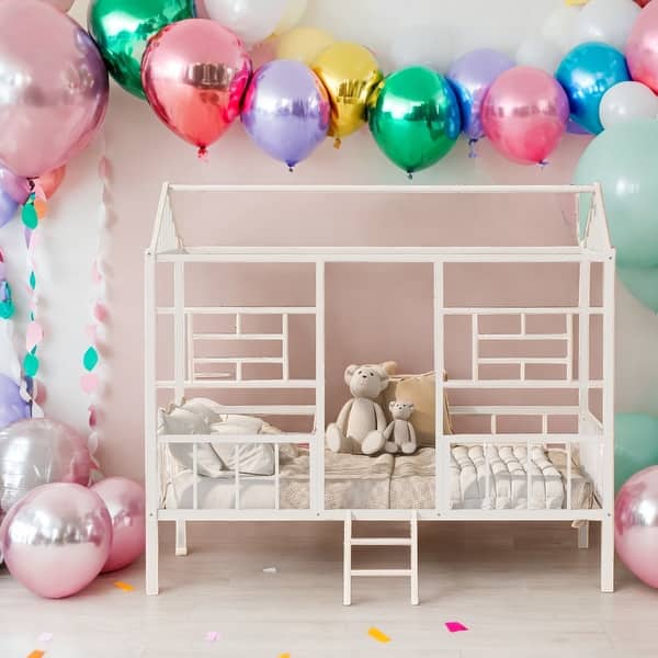 slide 2 of 12, Playhouse Design Full Size House Bed Kids Bed Loft Bed
