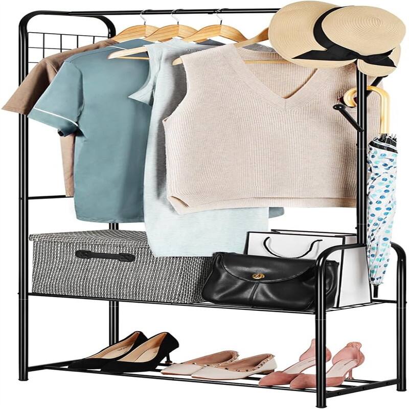 Clothes Rack Metal - 12.6"D x 28.7"W x 61.4"H