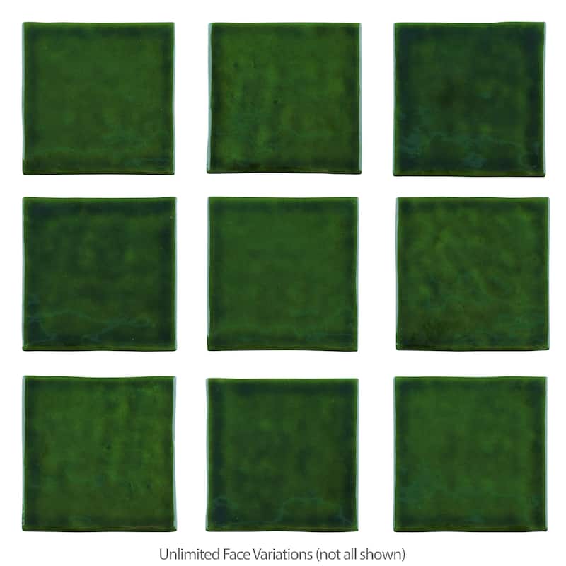 Merola Tile Viva Antic Verde 4" x 4" Ceramic Wall Tile
