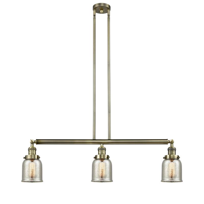 Innovations Lighting Small Bell 3 Light 38" Wide Linear Chandelier