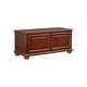 preview thumbnail 2 of 2, Solid Rectangular Storage Chest - 40.5" - Cherry Finish