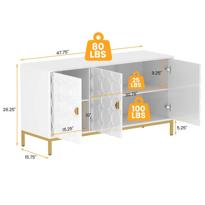 3 Door Accent Cabinet