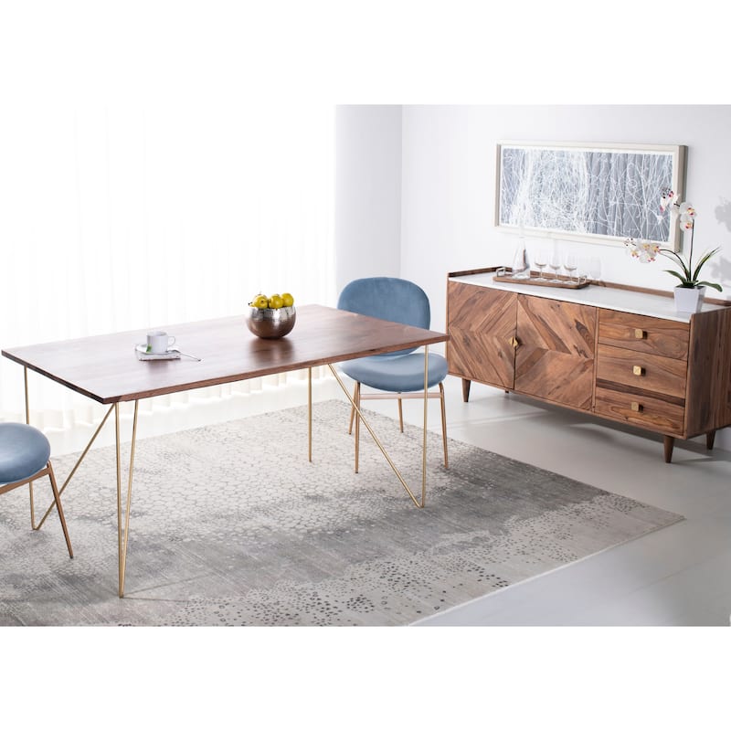 SAFAVIEH Home Captain Wood Dining Table - 63"W x 35"D x 30"H