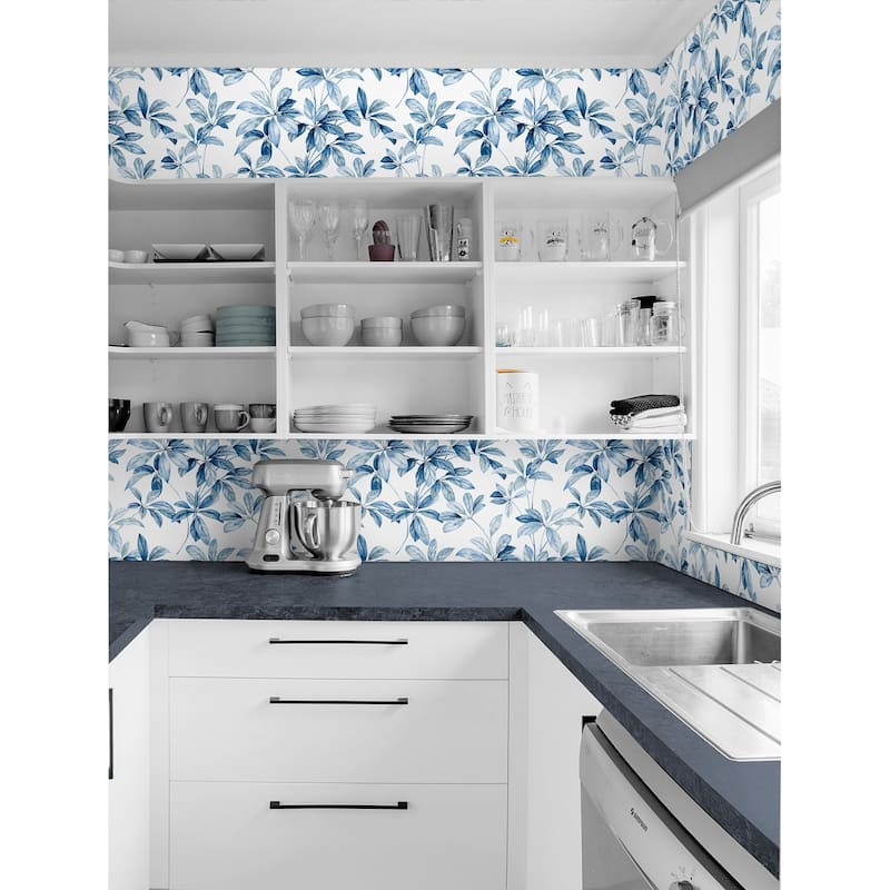 NextWall Leaf Trail Peel and Stick Wallpaper