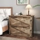 preview thumbnail 5 of 7, Barn Door Wooden 2 Drawers With Lock 25.79"H