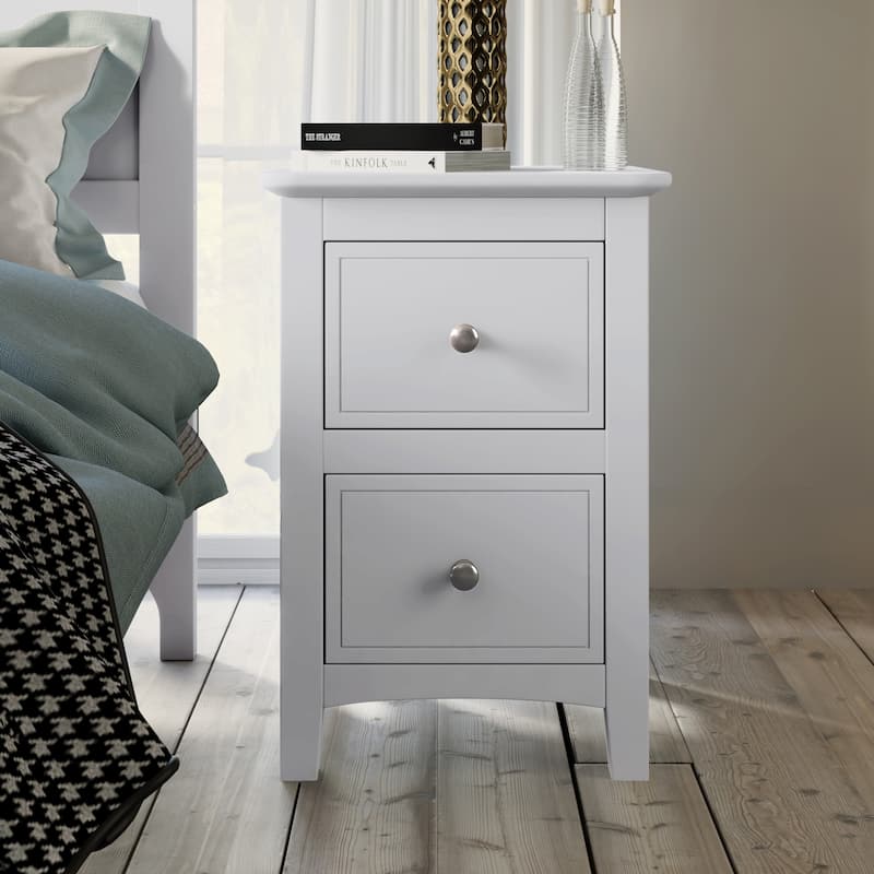 Modern Nightstand,Bedside Table with 2 Drawers for Bedroom Living Room