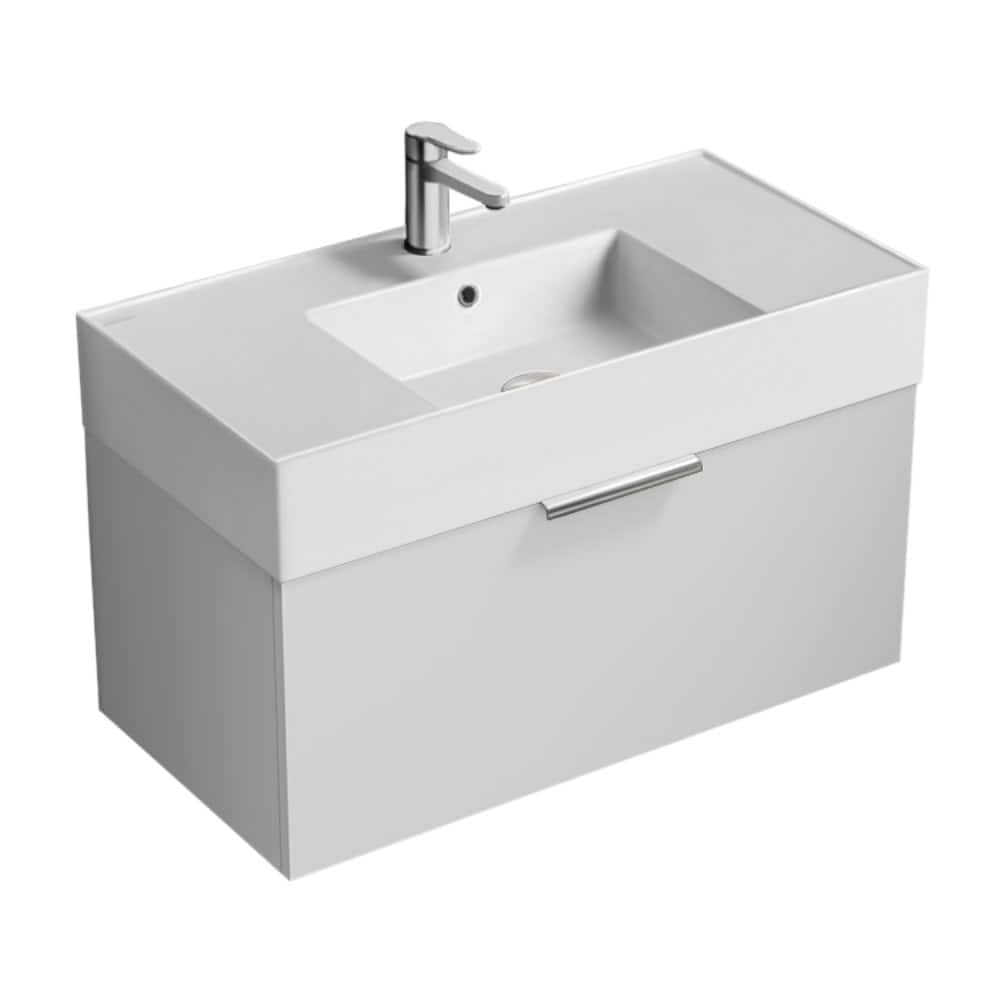 Nameeks Derin-3217-W-S Derin 32" Wall Mounted Single Basin Vanity Set