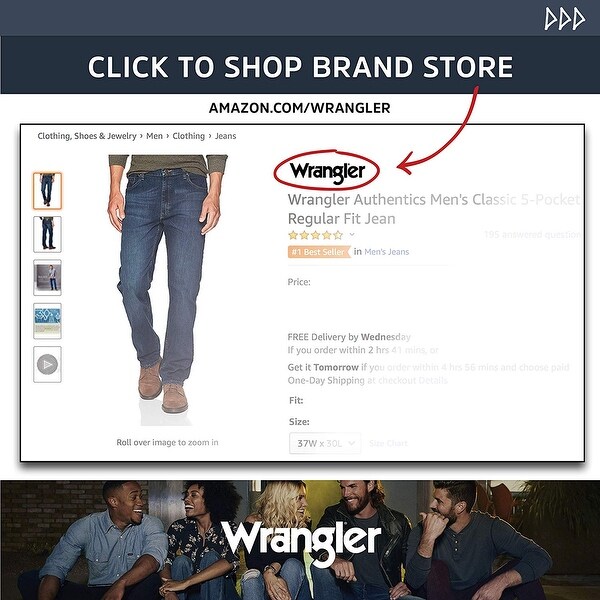 wrangler regular fit jeans with comfort flex waistband