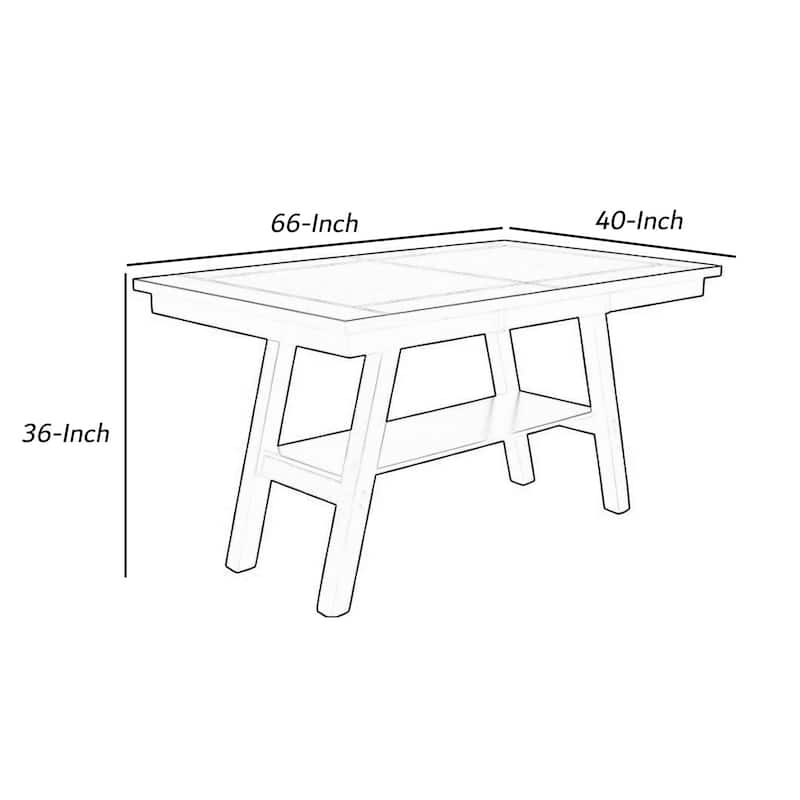Rubber Wood Counter Height Table In Brown