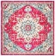 preview thumbnail 5 of 109, SAFAVIEH Madison Diederike Boho Medallion Distressed Rug 3' x 3' Square - Fuchsia/Blue
