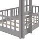 preview thumbnail 31 of 47, Sturdy Twin Over Twin Bunk Bed with Slide, Ladder, and Guardrails for Kids