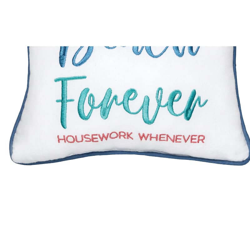 10" x 10" Beach Forever Small/Petite Accent Pillow