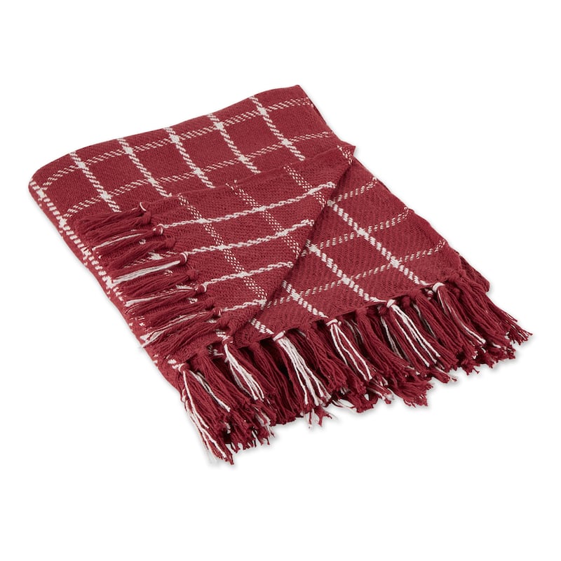 DII Checked Plaid Decorative Throw