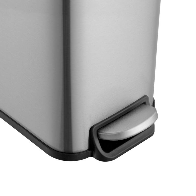 Qualiazero 5L / 1.3 Gal + 5L / 1.3 Gal Slim Stainless Steel Step Can Twin Pack