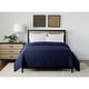 preview thumbnail 17 of 35, Velvet Trim Down Alternative Blanket Full/Queen - Navy