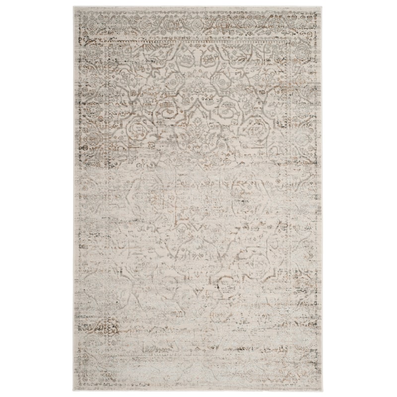 SAFAVIEH Princeton Biddie Vintage Distressed Boho Oriental Polyester Rug - 2'6" x 4' - Beige/Grey