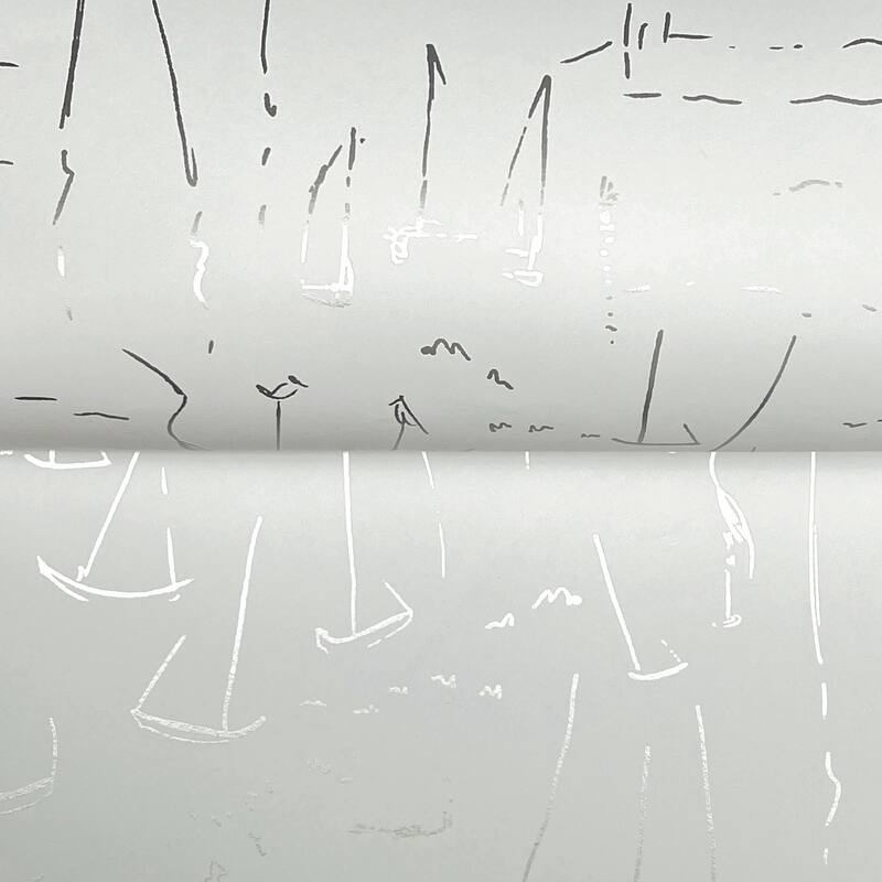 York Wallcoverings Vermillion Coast Silver Wallpaper