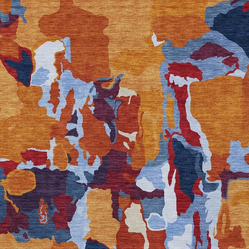 HomeRoots Abstract Transitional Rectangle Outdoor Rug