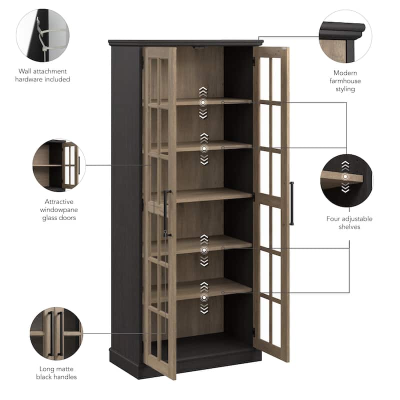 Westbrook Curio Cabinet with Glass Doors by Bush Furniture