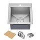 preview thumbnail 103 of 137, KRAUS Kore Workstation Drop-In Stainless Steel Kitchen Sink