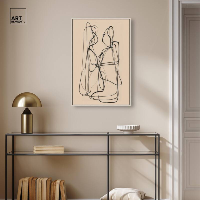 Embrace of Lines I Canvas by Art Remedy