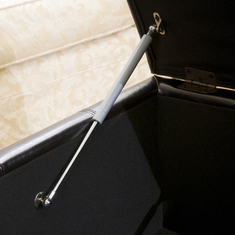 Forrester Espresso Bonded Leather Square Storage Ottoman by Christopher Knight Home